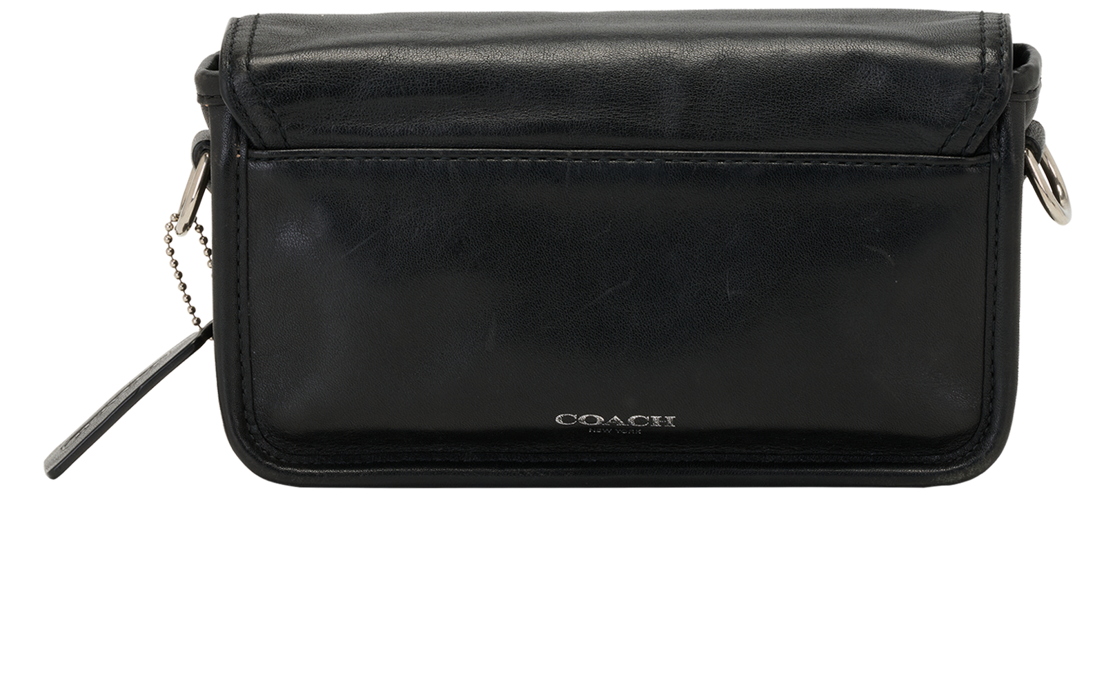 Vintage Penny Crossbody, &pound;90, Handbags, Black, Leather, Back view